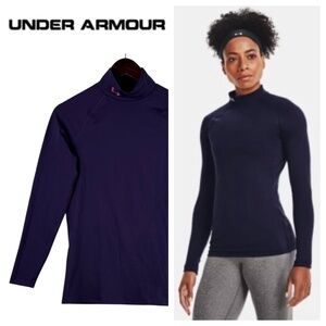 Under Armour Cold Gear Womens Medium Turtleneck Shirt Dark Purple Base Layer